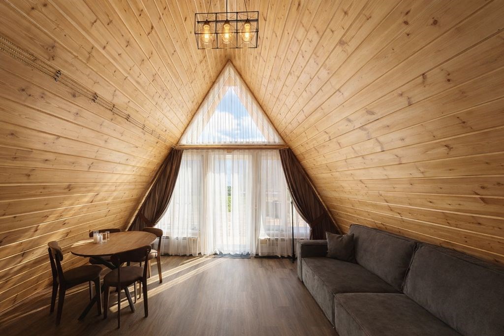 A-frame «Графит» домик из дерева 4х местный в Ривер Хаус