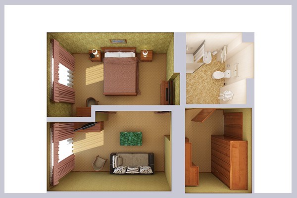 Люкс семейный 2-комнатный в Azimut Здоровье Аквамарин