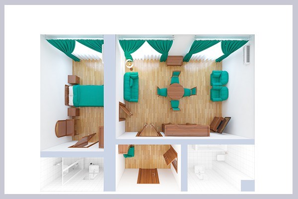 Апартаменты 2-комнатные 2-местные в Жемчужина Зауралья