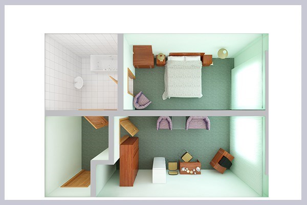 Комфорт 2-комнатный с большой кроватью в РЖДЗ Санаторий Буран