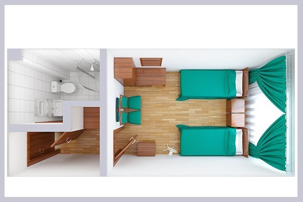 Стандарт двухместный с двумя раздельными кроватями (корпус 3) в Сосновый бор