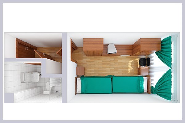 Стандарт двухместный с двумя раздельными кроватями (корпус 4) в Сосновый бор