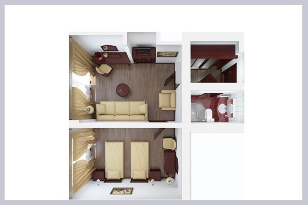 Полулюкс TWIN семейный 2-комнатный (1 или 2 корпус) в Azimut Здоровье Зеленый Гай