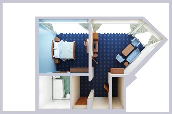 Люкс 2-комнатный с балконом в РЖДЗ Санаторий Черноморье