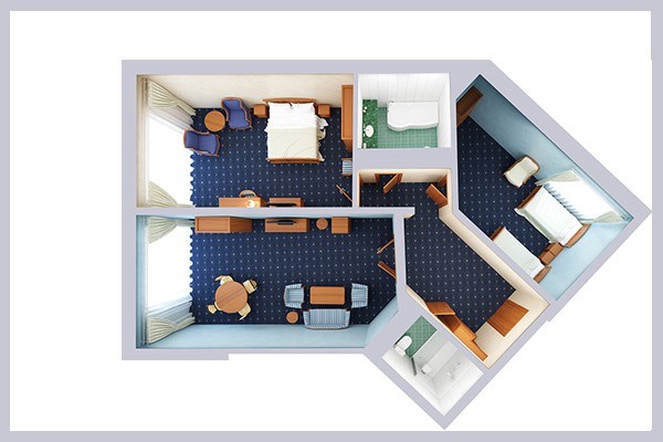 Люкс 3-комнатный с балконом в РЖДЗ Санаторий Черноморье