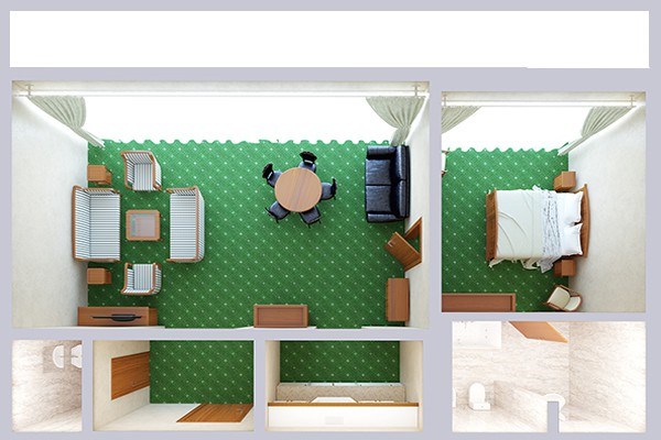 Апартаменты 2-комнатные (№705) в РЖДЗ Санаторий Черноморье