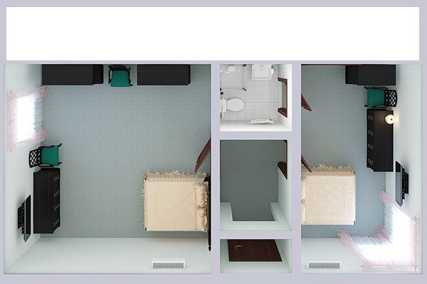 Стандарт семейный 2-комнатный (морской корпус) в Октябрьский