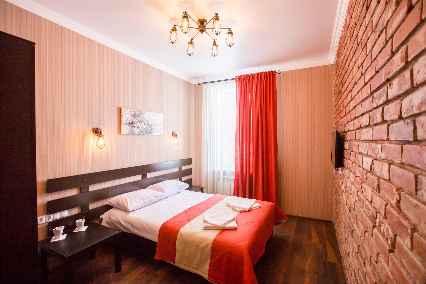 Двухместный номер с двуспальной кроватью и кондиционером в Объект 784